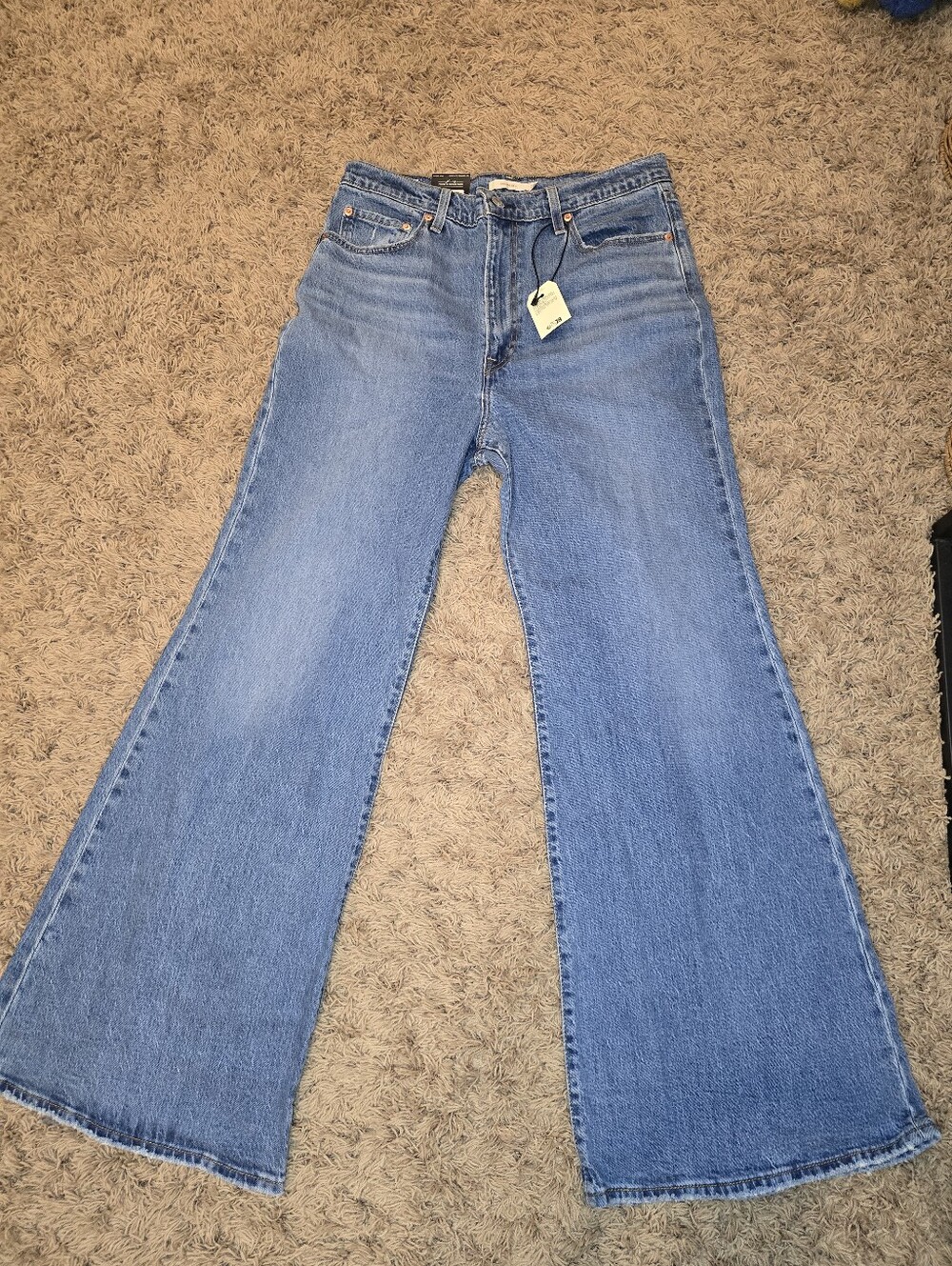 Levi's Light Blue Flare Wide-Leg Jeans